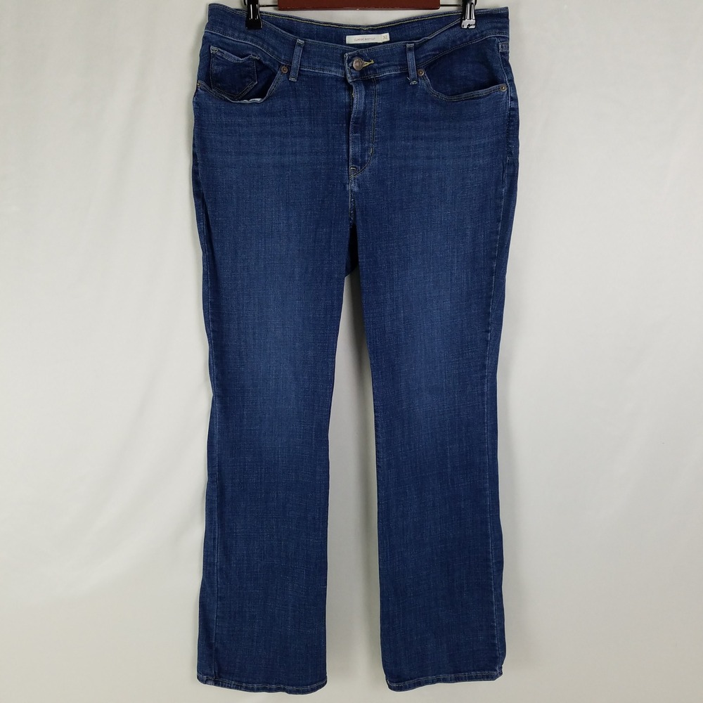 Levis Classic Bootcut Jeans Womens 32 14M Dark Wash Blue Denim Mid‎ Rise